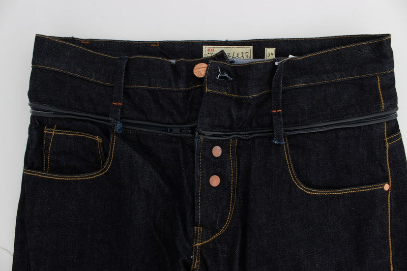 Acht Blue Cotton Regular Straight Fit Jeans - Stylish Comfort