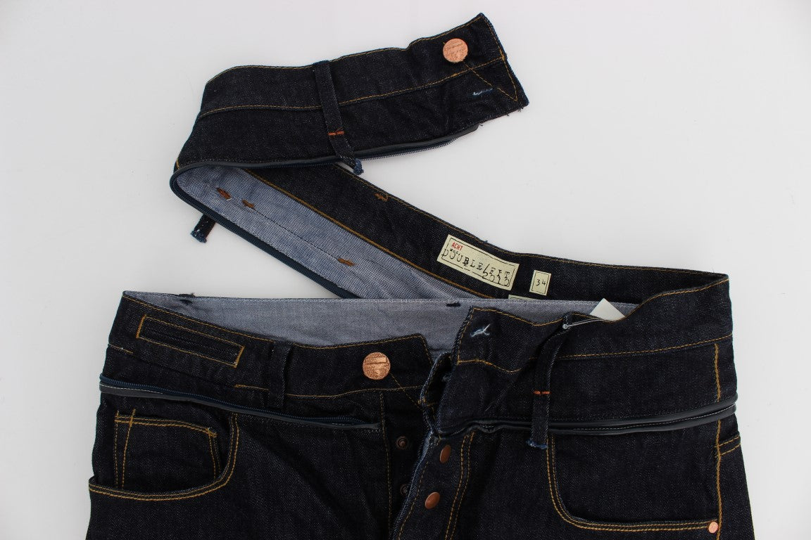 Acht Blue Cotton Regular Straight Fit Jeans - Confort Stylé