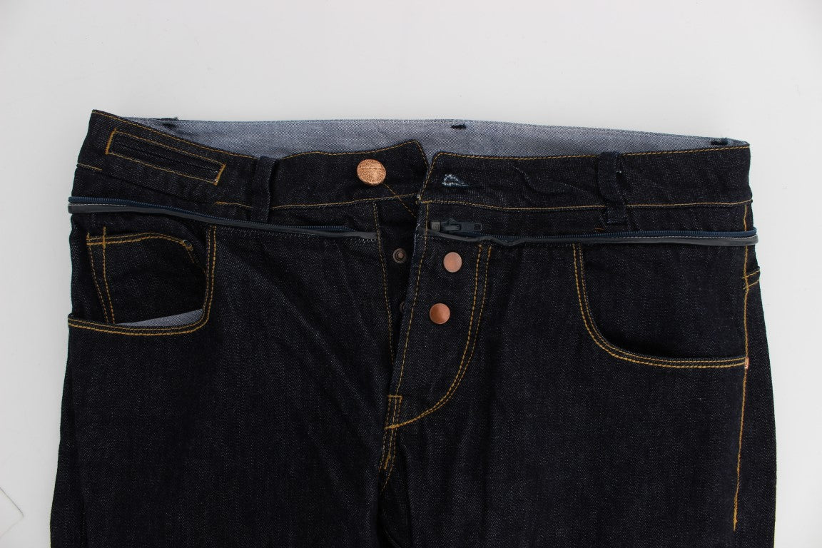Acht Blue Cotton Regular Straight Fit Jeans - Confort Stylé