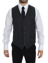 Gilet/gilet de cérémonie en laine grise Dolce &amp; Gabbana