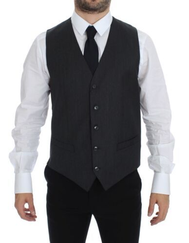 Gilet de cérémonie en laine grise Dolce & Gabbana