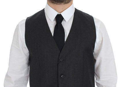 Gilet de cérémonie en laine grise Dolce & Gabbana