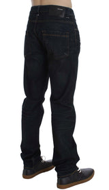 Acht Blue Wash Cotton Denim Straight Fit Jeans - Élégance et Confort