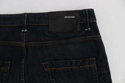 Jeans droit en coton denim bleu lavé Acht