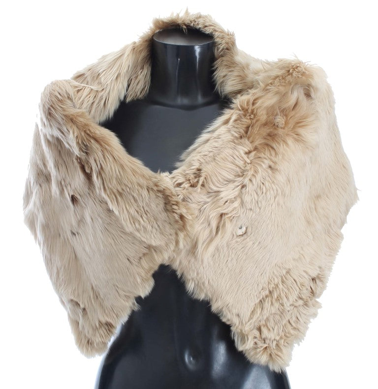 Écharpe à col en alpaga beige Dolce &amp; Gabbana