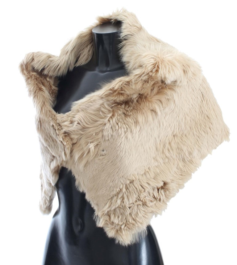 Écharpe à col en alpaga beige Dolce &amp; Gabbana