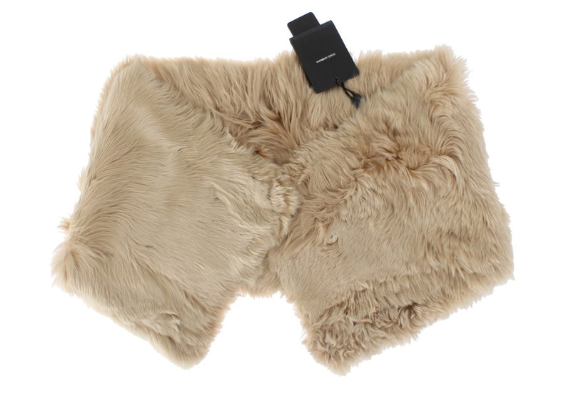 Écharpe à col en alpaga beige Dolce &amp; Gabbana