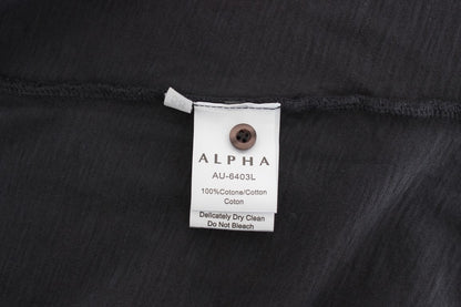 Chemise décontractée à manches longues en coton gris Alpha Massimo Rebecchi