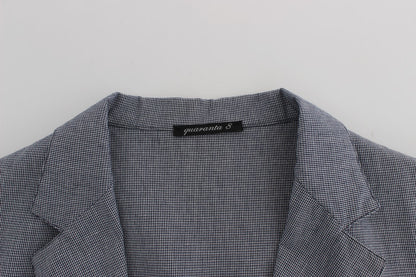 Master Coat Bleu, Blazer à Double Rang de Boutons, Coupe Régulière