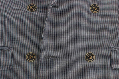 Master Coat Bleu, Blazer à Double Rang de Boutons, Coupe Régulière