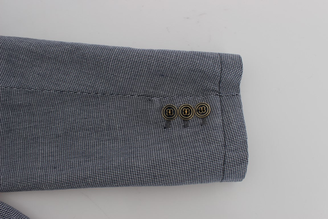 Master Coat Bleu, Blazer à Double Rang de Boutons, Coupe Régulière