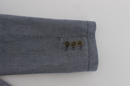 Master Coat Bleu, Blazer à Double Rang de Boutons, Coupe Régulière