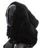 Bonnet écharpe à capuche en fourrure de belette noire Dolce & Gabbana