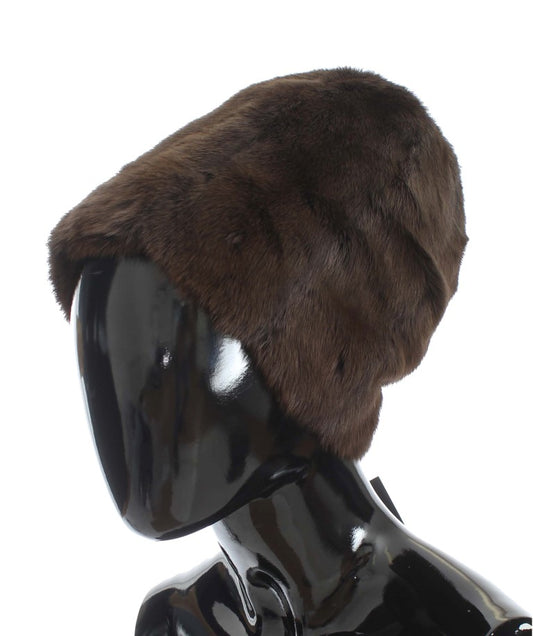 Dolce &amp; Gabbana Bruine Wezelbont Dames Kasjmier Hoed Beanie