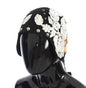 Chapeau Dolce &amp; Gabbana en laine noire à fleurs blanches et feuilles d'or