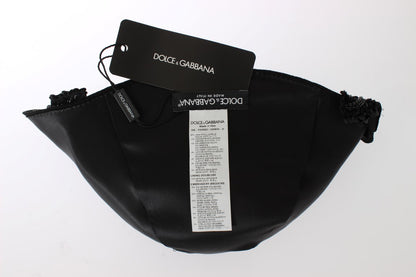 Dolce &amp; Gabbana - Broche chapeau cerises en cristal noir et or