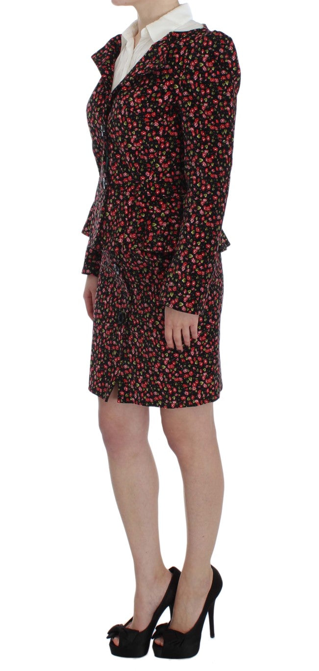 Costume floral noir multicolore de BENCIVENGA