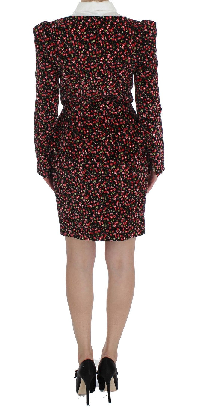 Costume floral noir multicolore de BENCIVENGA