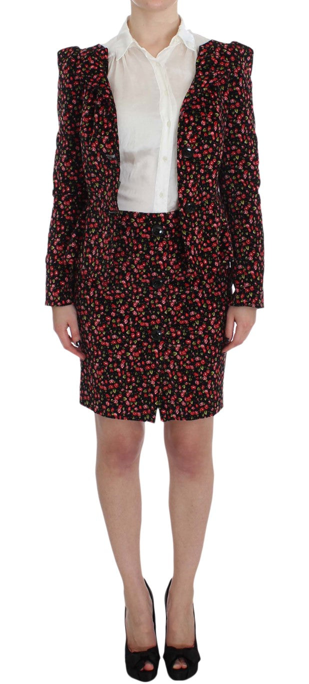 Costume floral noir multicolore de BENCIVENGA
