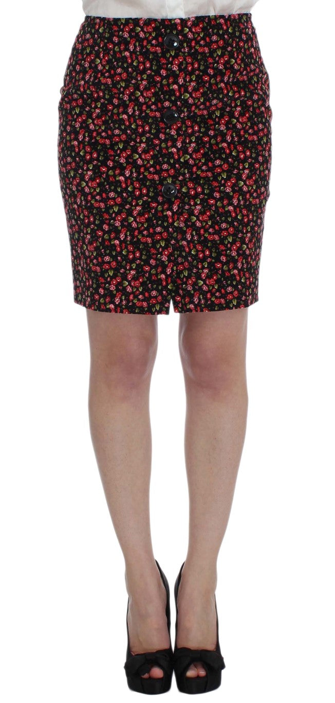 Costume floral noir multicolore de BENCIVENGA