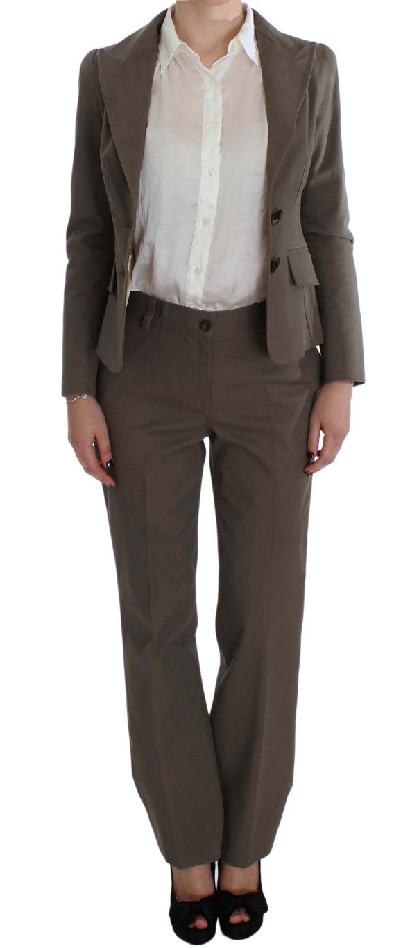 Costume en coton et laine beige de BENCIVENGA