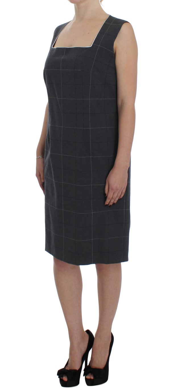 Ensemble tailleur-pantalon BENCIVENGA, robe fourreau extensible, gris.