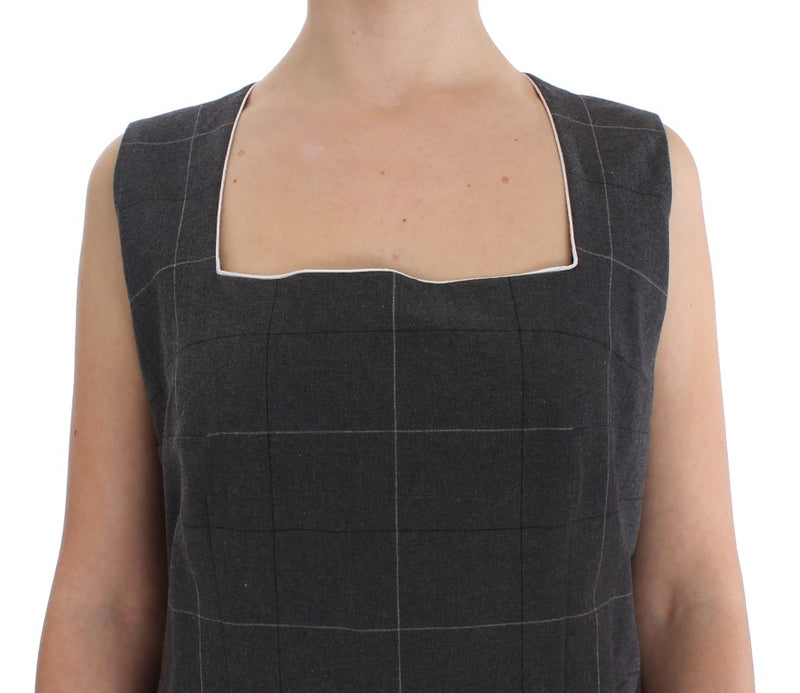 Ensemble tailleur-pantalon BENCIVENGA, robe fourreau extensible, gris.