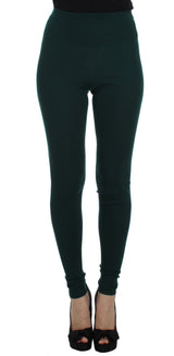 Leggings en cachemire extensible vert de Dolce &amp; Gabbana