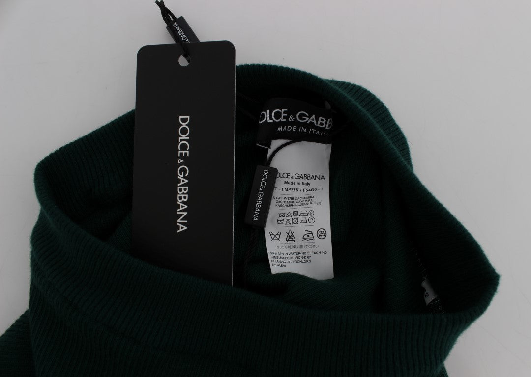 Leggings en cachemire extensible vert de Dolce &amp; Gabbana