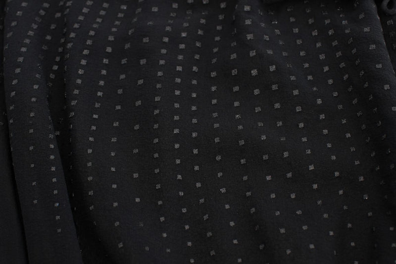 Blouse Exte à col montant et à enroulement noir