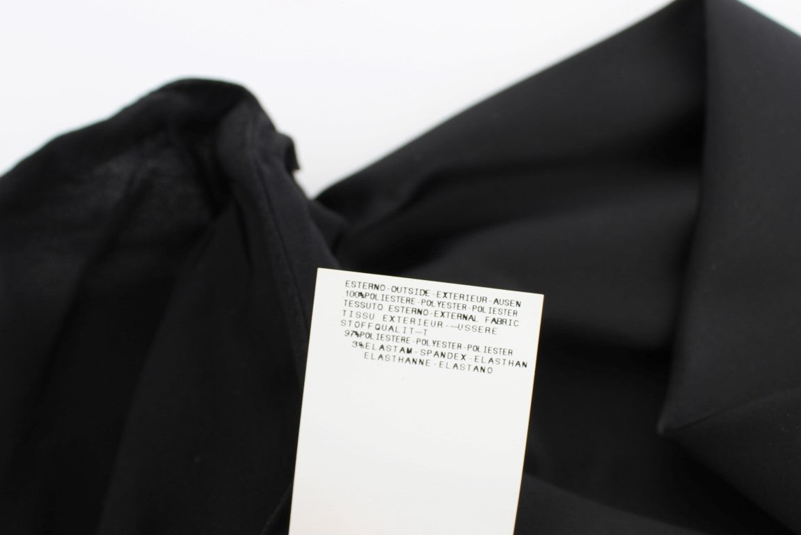 Blouse Exte à col montant et à enroulement noir