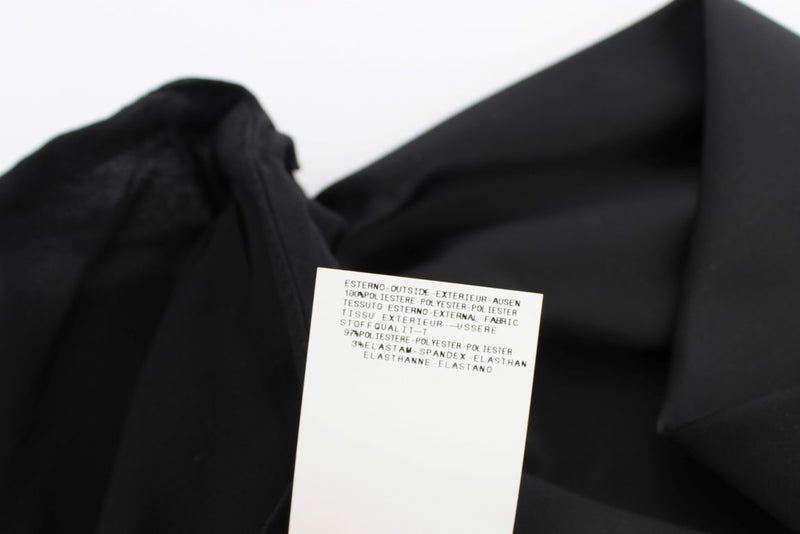 Blouse Exte à col montant et à enroulement noir