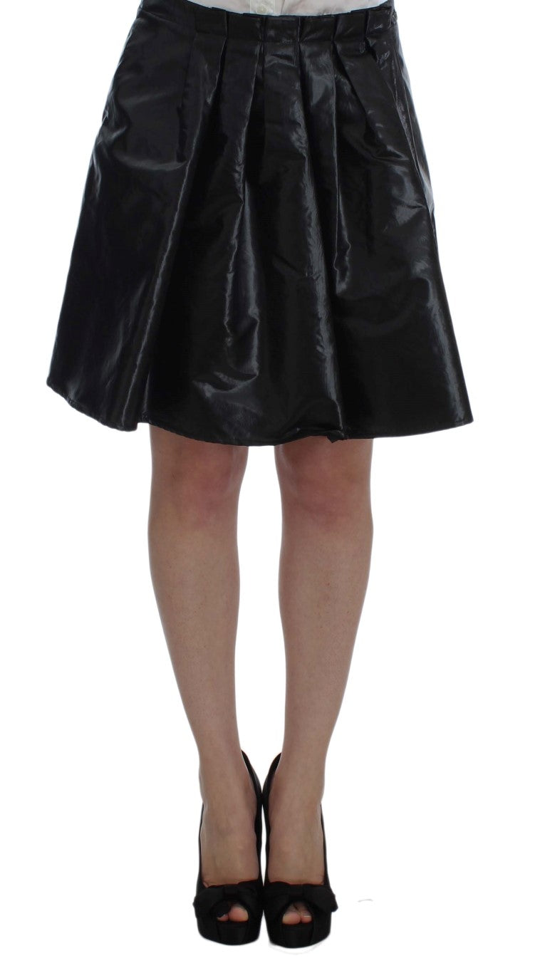 Exte Ensemble tailleur jupe et blazer noir et bleu.