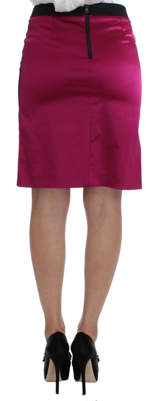 Exte Ensemble tailleur jupe et blazer noir et rose.