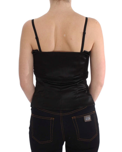 Exte Haut de soirée, débardeur noir, pour fête