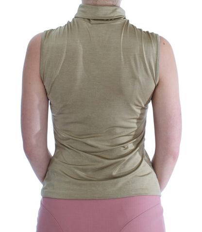 Exte Haut Col Rond en Nylon Or