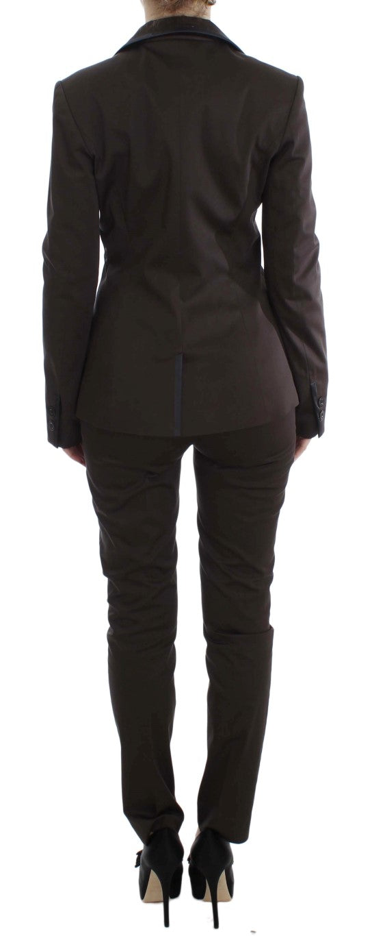 Costume Exte brun extensible à deux boutons