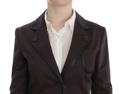 Costume Exte brun extensible à deux boutons