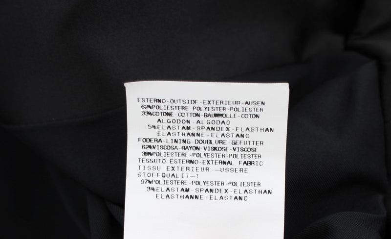Exte veste blazer noire extensible à simple boutonnage
