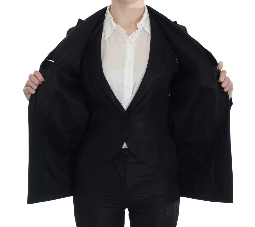 Exte Costume trois pièces noir à un bouton