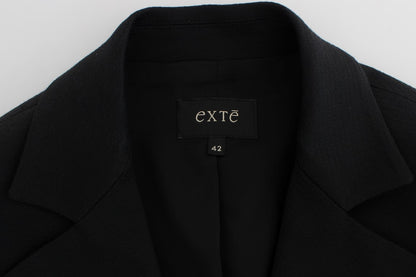 Exte Blazer Jacket en coton extensible noir avec clous dorés