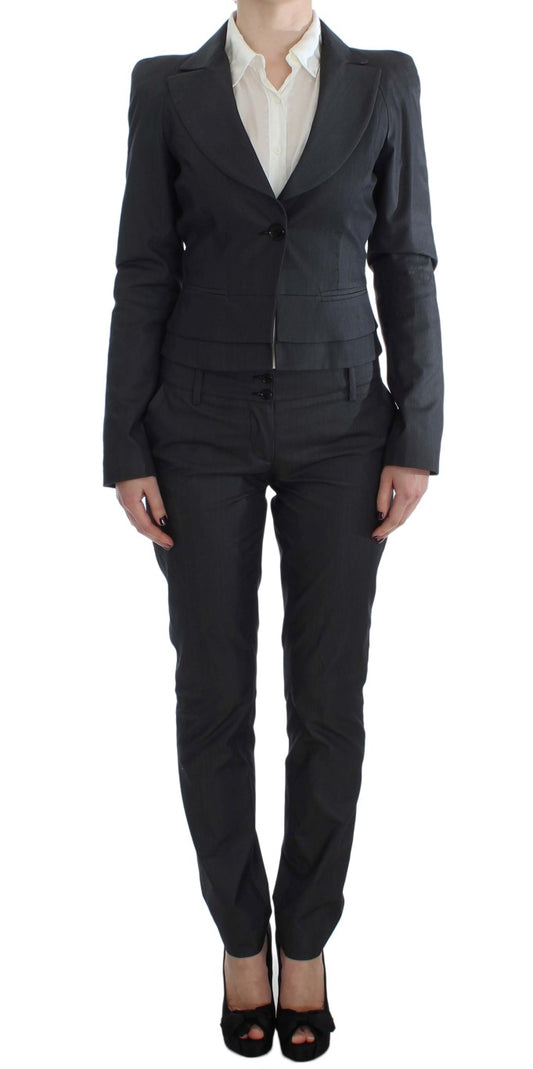 Exte Costume Gris à Un Bouton, Deux Pièces