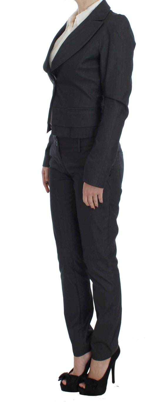 Exte Costume Gris à Un Bouton, Deux Pièces