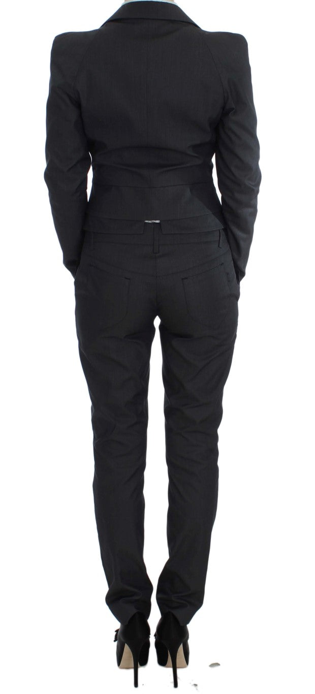 Exte Costume Gris à Un Bouton, Deux Pièces