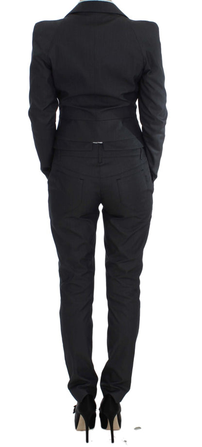 Exte Costume Gris à Un Bouton, Deux Pièces