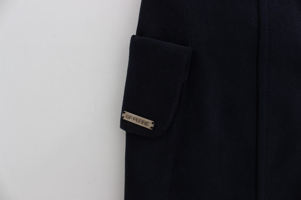 Jupe mini en jean bleu en coton de GF Ferre