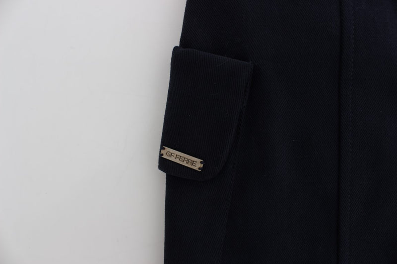 Jupe mini en jean bleu en coton de GF Ferre