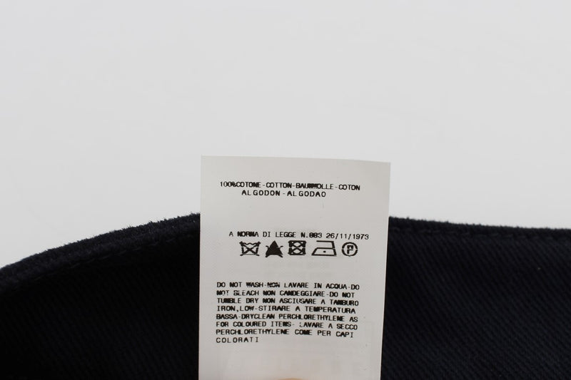 Jupe mini en jean bleu en coton de GF Ferre