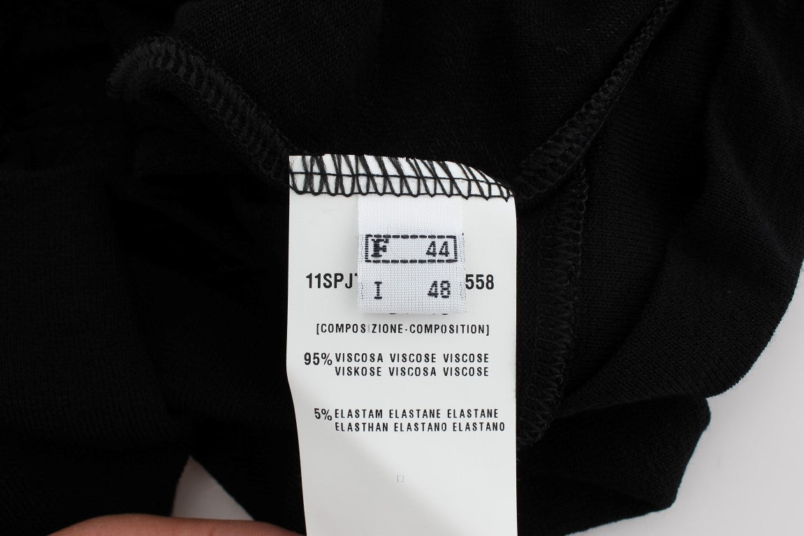 PLEIN SUD Blouse noire extensible sans manches