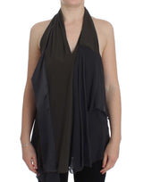 CORA GROPPO Haut de blouse extensible bleu gris